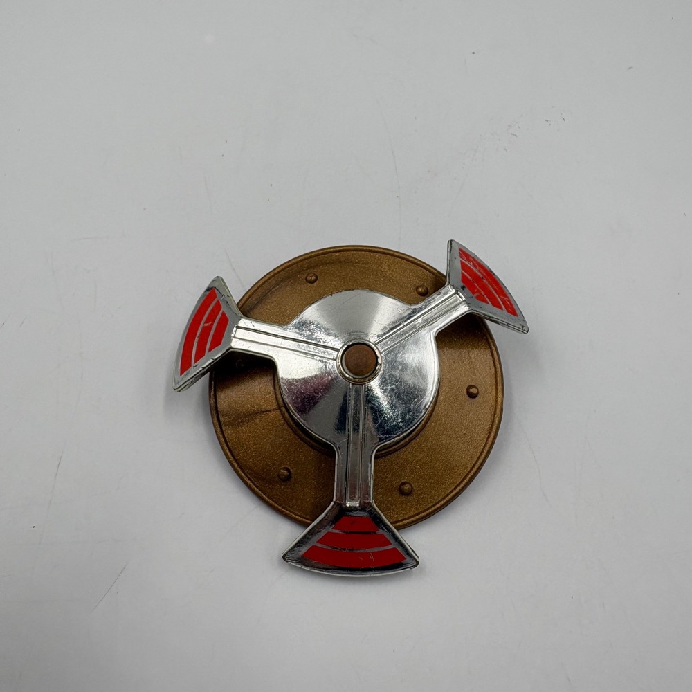Mattel MOTU Flying Fists Spinning Shield He Man 1985 Bronze Chrome Good Vintage
